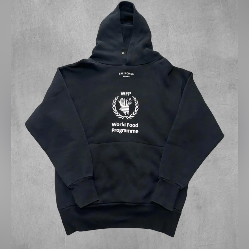 Balenciaga World Food Programme WFP Hoodie Black XXS